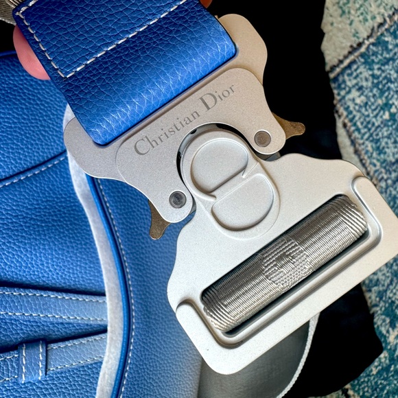 Dior x Daniel Arsham Blue Ombré Saddle Bag - Picture 3 of 7